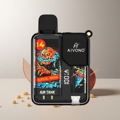 Aivono Aim-Tank 9500 Pūkų Tropinės Mango 18ml 650mAh LCD