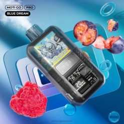 MOTI Elektronine Cigarete T06613 | MOTI Go Pro vienkartiniai garai (5%, 12000 išpūtimų) mėlyna svajonė