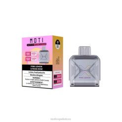 MOTI Vape Charging Lietuva T06687 | MOTI Go Pro vienkartinė dėžutė rožinė citrina