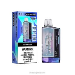 MOTI Vape Flavors T06638 | MOTI Beast Pro vienkartiniai garai (5%, 10000 įkvėpimų) mėlyna audra