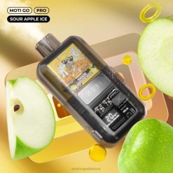 MOTI Vape Near Me T06620 | MOTI Go Pro vienkartiniai garai (5%, 12000 išpūtimų) rūgštus obuolių ledas