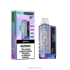 MOTI Vape Refill Lietuva T06645 | MOTI Beast Pro vienkartiniai garai (5%, 10000 įkvėpimų) vynuogių ledas