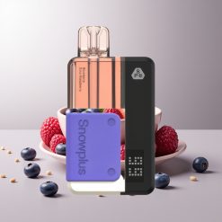 Snowplus Swift 15000 Pūkų Dviejų Tinklelių Atomizeris Mėlynųjų Uogų ir Rūgščiųjų Aviečių su 1000 mAh Baterija ir 2+10 ml Keičiamu E-skysčio Rinkiniu