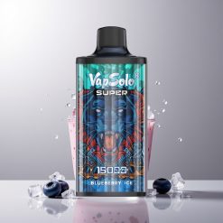 Vapsolo Super 15000 Pūkų 40ml 850mAh Mėlynų Uogų Ledas